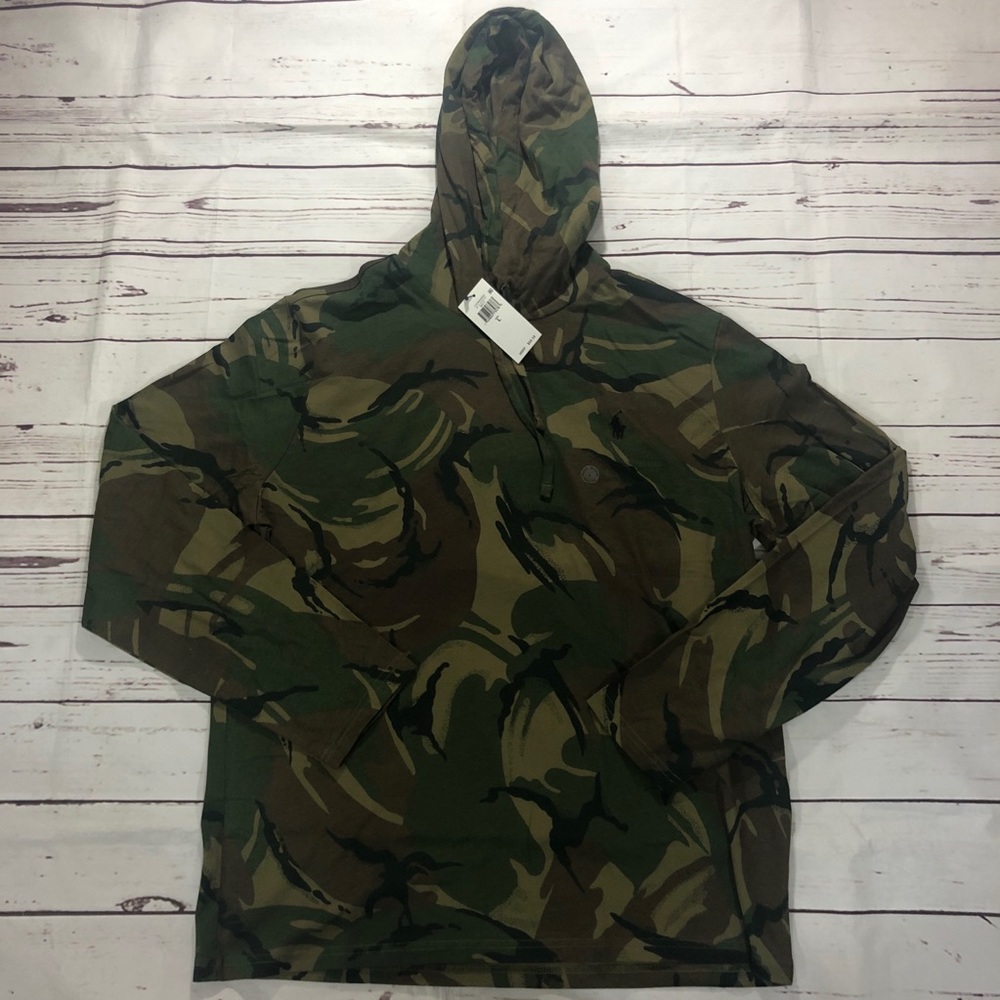 Polo Ralph Lauren Hooded L/S T-Shirt Pony Camo